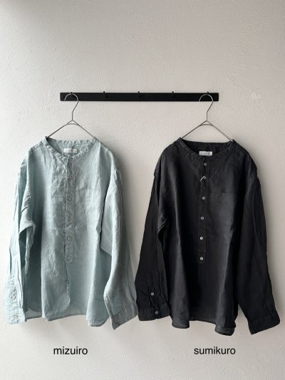 画像4: prit 60/1フレンチリネン バンドカラーワイドシャツ