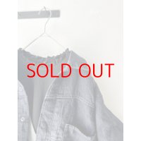 *sale40%off* grin 40/2天竺 × 布帛 フリルPO【クリックポスト（185円）発送可能】