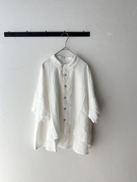 grin 40リネンスクエア6分袖シャツ