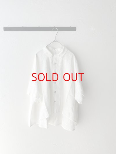 画像1: grin 40リネンスクエア6分袖シャツ