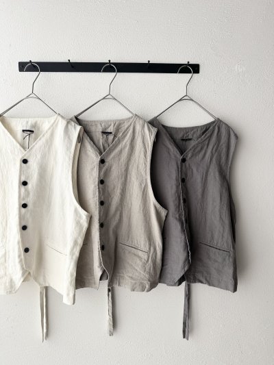 画像1:  Luminaes コルトレイクリネン スーツベスト 