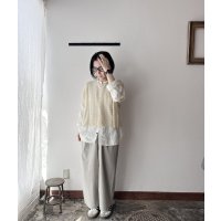 grin コットンレースニット ポンチョベスト