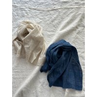 prit リネンコットン強撚ランダムボーダーストール【クリックポスト（185円）発送可能】