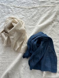 prit リネンコットン強撚ランダムボーダーストール【クリックポスト（185円）発送可能】