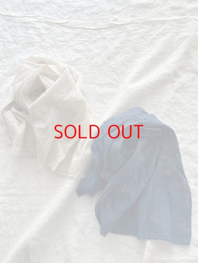 画像1: *sale30%off* prit リネンコットン強撚ランダムボーダーストール【クリックポスト（185円）発送可能】
