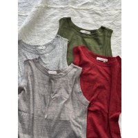 harmonie-Organic Cotton- ウォッシャブル天竺タンクトップ 【クリックポスト発送可】