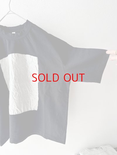 画像5: prit 17/1空紡天竺×40/1リネン箔プリント 5分袖フレームＴシャツ