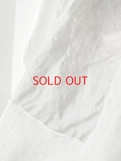 画像4: prit 17/1空紡天竺×40/1リネン箔プリント 5分袖フレームＴシャツ