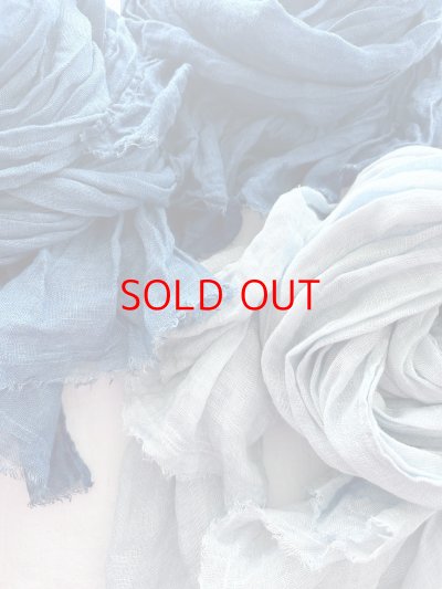 画像2: Luminaes×ちずぶるー　藍染めリネンガーゼストール