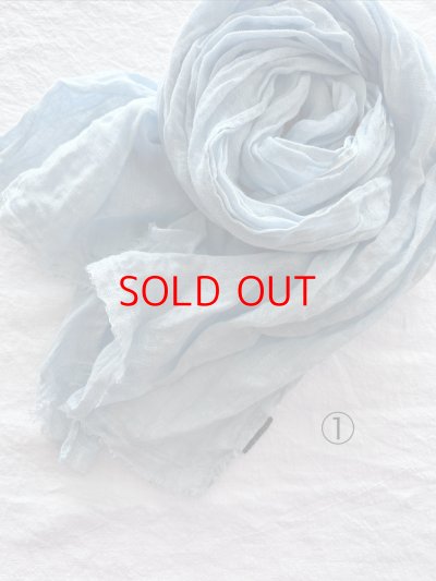 画像5: Luminaes×ちずぶるー　藍染めリネンガーゼストール