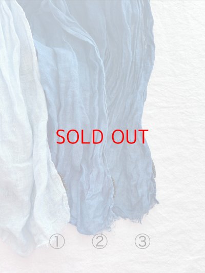 画像4: Luminaes×ちずぶるー　藍染めリネンガーゼストール