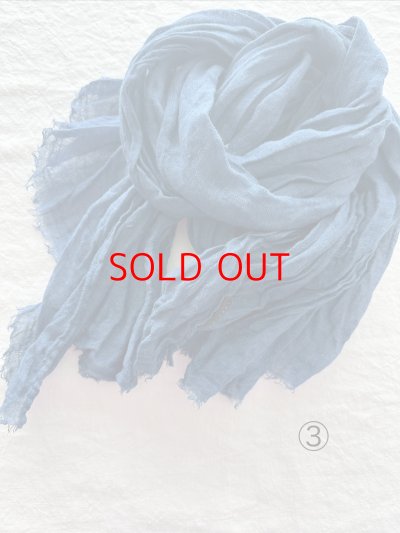 画像9: Luminaes×ちずぶるー　藍染めリネンガーゼストール