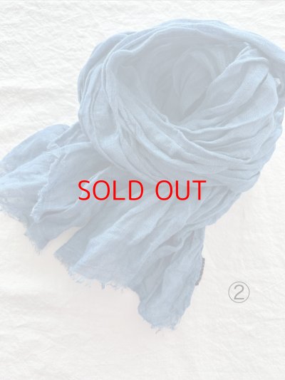 画像7: Luminaes×ちずぶるー　藍染めリネンガーゼストール