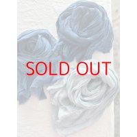 Luminaes×ちずぶるー　藍染めリネンガーゼストール