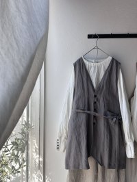 Luminaes コルトレイクリネン ストリングロングベスト