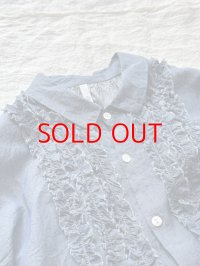 grin INDIAデニムボイル 三角フリルシャツ