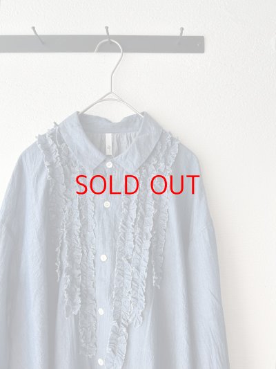 画像4: grin INDIAデニムボイル 三角フリルシャツ