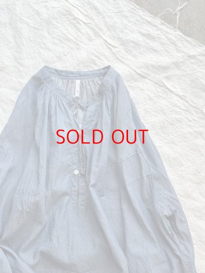 画像1: grin INDIAデニムボイル スキッパープルオーバー