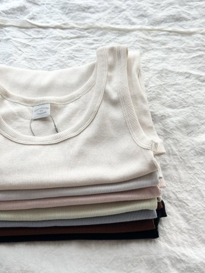 画像2: nouvelles du paradis コットンテレコ タンクトップ【クリックポスト発送可】