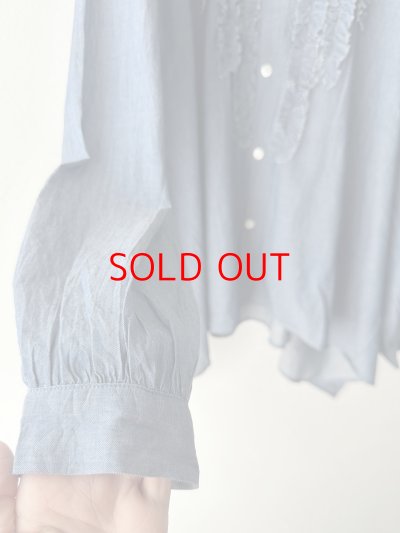 画像6: grin INDIAデニムボイル 三角フリルシャツ