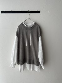 grin 100/2ボイル ラグランスモックシャツ