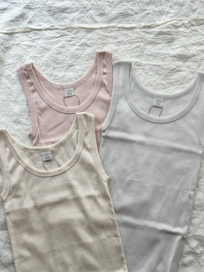 画像1: nouvelles du paradis コットンテレコ タンクトップ【クリックポスト発送可】