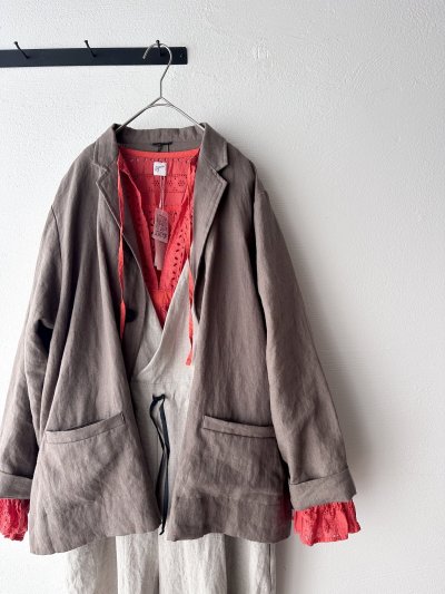 画像1: Luminaes コルトレイクリネン ロングジャケット