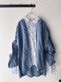 prit 60/1ラミーバイオクロス 裾ゴムカーディガン