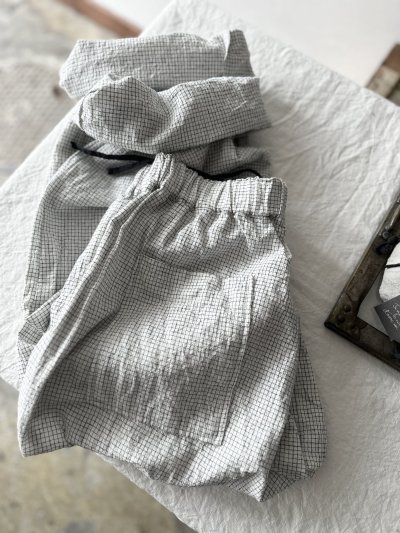 画像1: Luminaes 綿麻ピンチェック ワイドPT