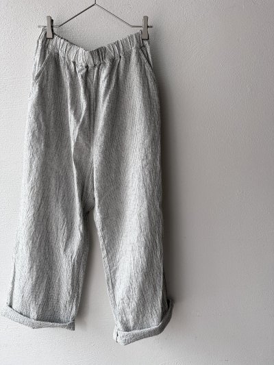 画像3: Luminaes 綿麻ピンチェック ワイドPT