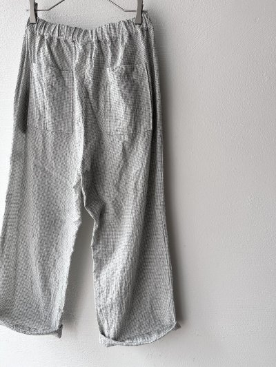 画像6: Luminaes 綿麻ピンチェック ワイドPT