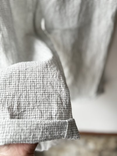 画像9: Luminaes 綿麻ピンチェック ワイドPT