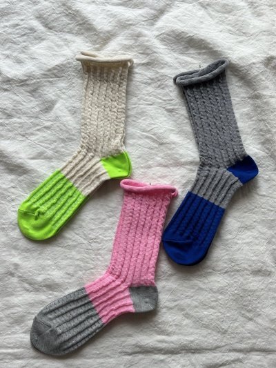 画像3: prit バイカラープポコソックス【3足までクリックポスト(185円) 】