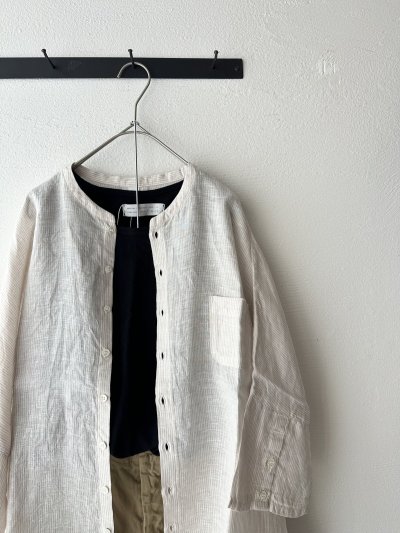 画像1: NATURAL LAUNDRY 60フレンチリネン  ランドスケープシャツ【クリックポスト（185円）発送可能】