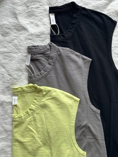 画像10: prit 30/1リサイクルムラ糸天竺 ノースリーブフレアプルオーバー【クリックポスト（185円）発送可能】