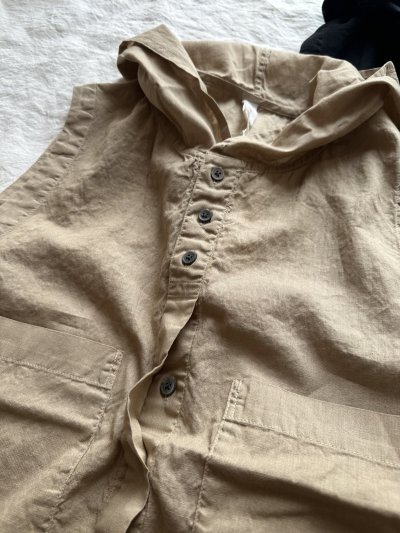 画像9: prit 30/1綿麻ローン フーディベスト