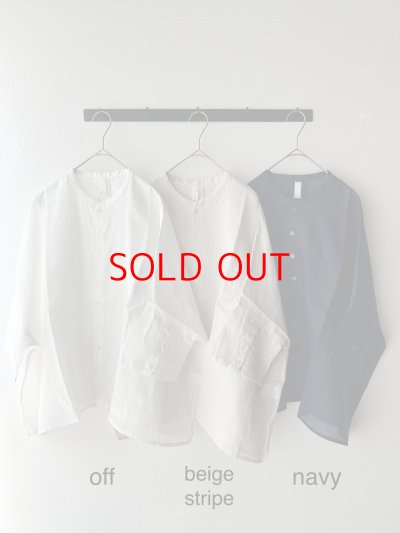 画像2: NATURAL LAUNDRY 60フレンチリネン  ランドスケープシャツ【クリックポスト（185円）発送可能】