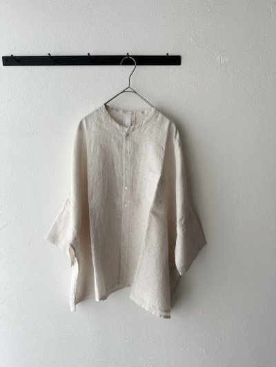 画像3: NATURAL LAUNDRY 60フレンチリネン  ランドスケープシャツ【クリックポスト（185円）発送可能】