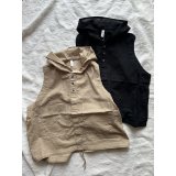 prit 30/1綿麻ローン フーディベスト