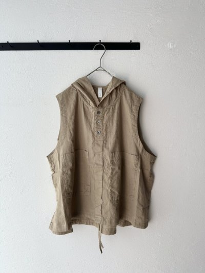 画像3: prit 30/1綿麻ローン フーディベスト