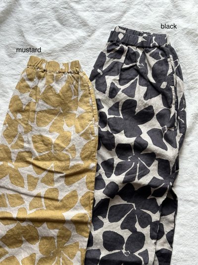 画像3: prit 60/1 リネンシーチングビッグフラワープリント タックイージーパンツ