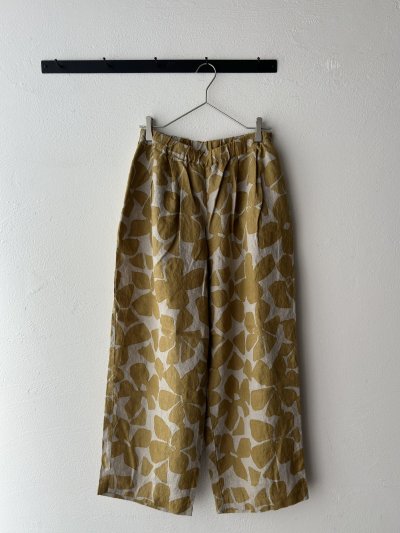 画像4: prit 60/1 リネンシーチングビッグフラワープリント タックイージーパンツ