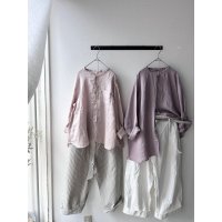 prit 60/1フレンチリネン バンドカラーワイドシャツ