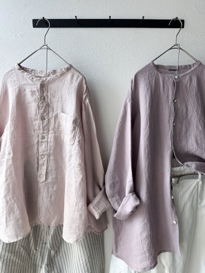 画像2: Luminaes 1/60手染めリネン ロングシャツ 【unisex】