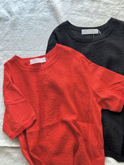 画像1: NATURAL LAUNDRY リネンサッカーストライプ T【クリックポスト（185円）発送可能】