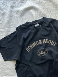 NATURAL LAUNDRY 硫化染め天竺 ランダバウトプリント半袖T【クリックポスト（185円）発送可能】
