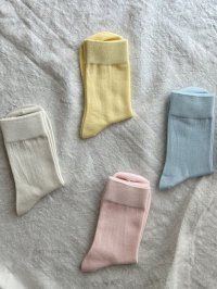 tus+ SILKETE COTTON COLOR SOCKS【３足までクリックポスト可】