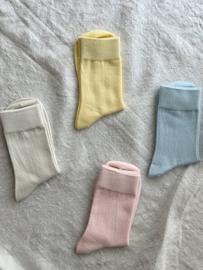 画像1: tus+ SILKETE COTTON COLOR SOCKS【３足までクリックポスト可】