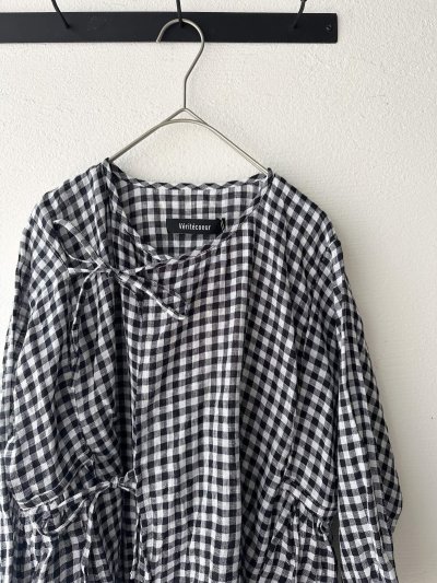 画像2: Véritécoeur ギンガムチェックカシュクールブラウス