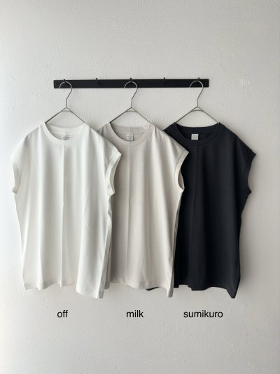 画像3: nouvelles du paradis トロワ天竺 フレンチTシャツ【クリックポスト（185円）発送可能】